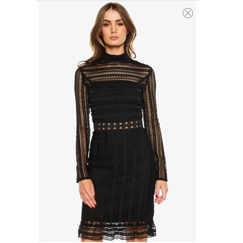 Bardot Black Vivian Splice Dress